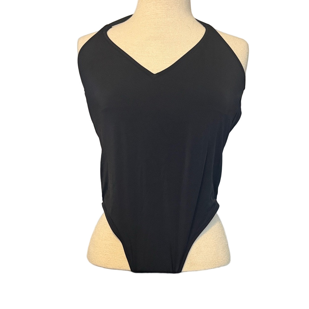 PINK Victoria’s Secret Black One-Piece Swimsuit Women’s Size L Classic Swim